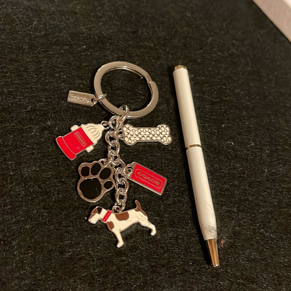 Coach Keychain and Pen Set